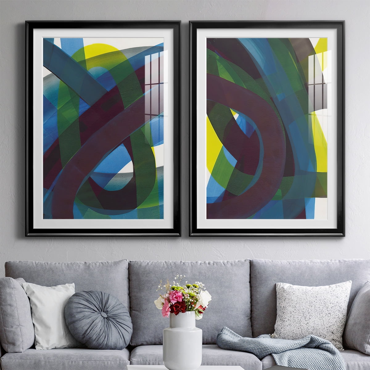 Wexford Home Cool Network I Premium Framed Print, 30.5" x 42.5" - Ready to Hang, Black (Set of 2)