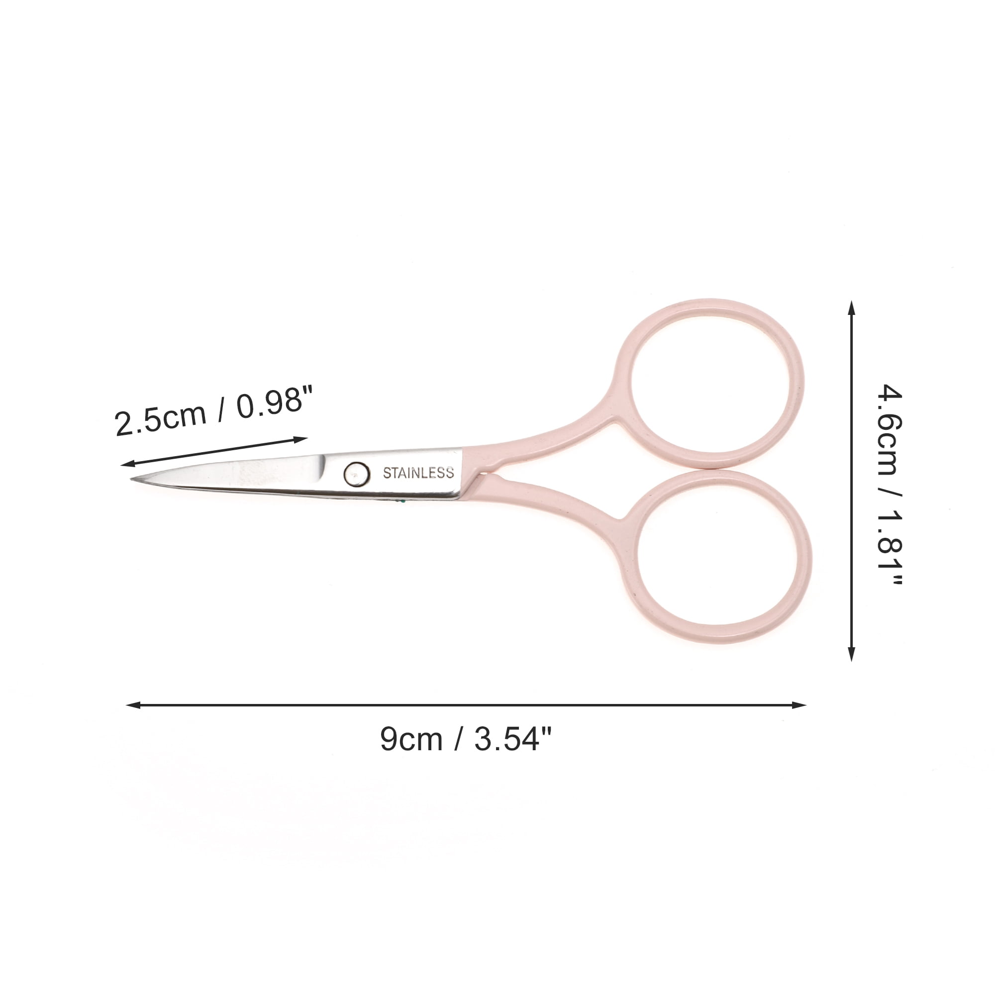 Unique Bargains 1 Pc 2.0 Embroidery Scissors Grooming Bathroom Gradual Pink