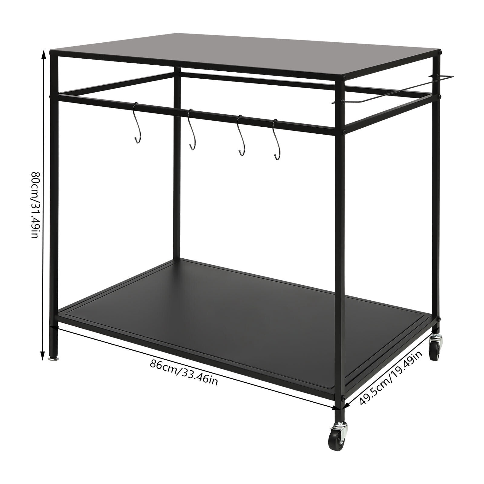 Kitchen Prep Table BBQ Grill Bar Cart Outdoor Griddle Cooking Stainless Steel