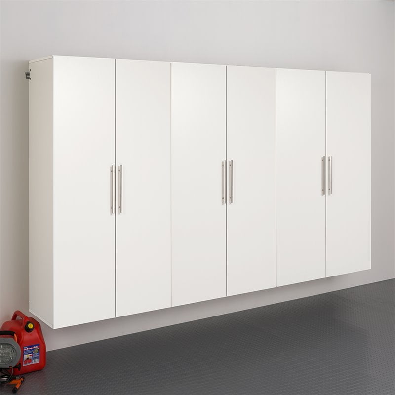 White garage wall cabinets