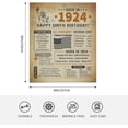 thumbnail image 5 of 90th Birthday Gifts for Men Women, Happy 90th Birthday Decorations for Women Men, Best Gifts for 90 Year Old Woman, 90th Birthday Gift Ideas, Mom Dad Grandma Grandpa 90th Birthday Blanket 60x50 Inch, 5 of 5