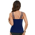 thumbnail image 6 of GEWSEY Tankini Tops for Women Swimwear Top Only Tummy Control Bathing Suit Top No Bottom (Dark Blue, L), 6 of 9