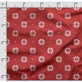 thumbnail image 2 of Soimoi Floral Print,Cotton Cambric, Quilting Fabric Sold by The Yard 42 Inch Wide, Medium Weight Cotton Fabric, SewingSupplies,Red & White, 2 of 5