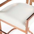 thumbnail image 2 of Butler Specialty Clarence Rose Gold & White Faux Leather Counter Stool, 2 of 7