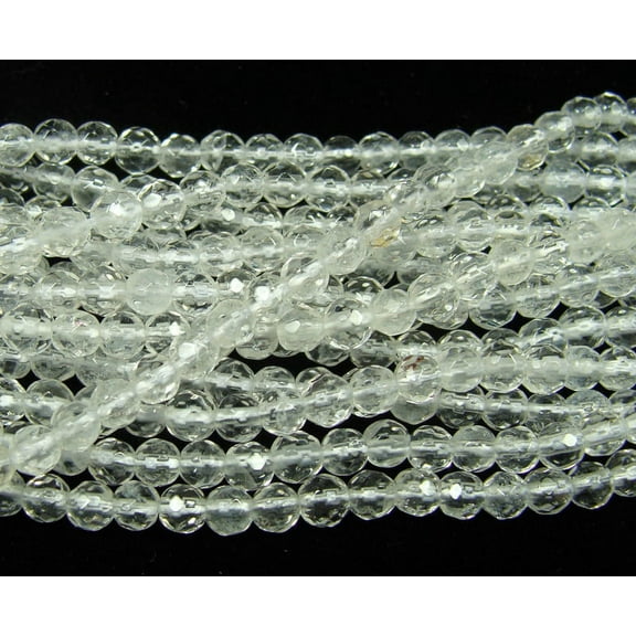 6mm 15.5 Inches Natural Crystal Faceted Round Beads Genuine Gemstone Natural Jewelry Making