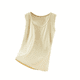 thumbnail image 2 of Ropa interior térmica para mujer, otoño e invierno, camiseta térmica de tirantes con cuello redondo y forro polar suave, sin mangas, de poliéster., 2 of 3