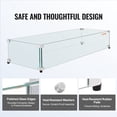 thumbnail image 5 of VEVOR Glass Wind Guard for Rectangular Fire Pit Table 44 x 14 x 7.5 Inch, 0.31 inch Thick and Sturdy Tempered Glass Panel with Hard Aluminum Corner Bracket & Rubber Feet, Easy to Assemble, 5 of 9