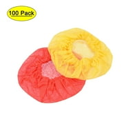 Uxcell Disposable Microphone Cover 3inch Non-Woven Mic Red and Yellow Protective Cap for Recording Room KTV, Pack of 100