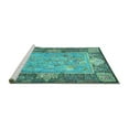 thumbnail image 2 of Ahgly Company Machine Washable Indoor Round Persian Turquoise Blue Traditional Area Rugs, 3' Round, 2 of 4