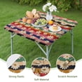 thumbnail image 4 of Pioneer Flower Floral Print Pattern Square Fitted Tablecloth with Elastic Edge,Square Table Cover,Washable Elastic Table Cover for Home Kitchen Party Decor 34"x34", 4 of 6