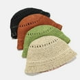 thumbnail image 3 of CoCopeaunts Sun Hat for Women Wide Brim Fishing Hats Cute Bucket Hat Outdoor Beach Hat Handmade Woven Cap 2023, 3 of 5