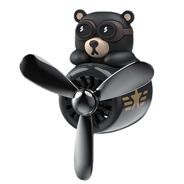 Ambientador para coche con forma de oso, difusor para coche con hélice giratoria, salida de aire para coche, ambientadores, adorno de aromaterapia, accesorios para coche
