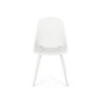 thumbnail image 6 of Posey Chair - White Outdoor Dining Chairs With Stability. Polypropylene For Weather Resistance. Stable Frames Diamond Mesh Pattern. Backyard Opulence. 18.83 In. Depth, 21.93 Width, 33.16 Height,, 6 of 7