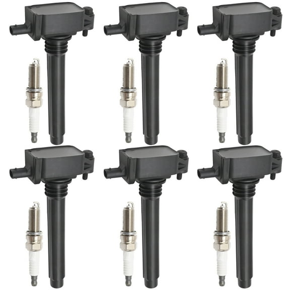 Anxingo 6Pcs UF648 Ignition Coil Packs with Iridium Spark Plugs, Replacement for Dodge Charger Avenger Challenger Durango Grand Caravan Journey, Replaces 5149168AH