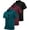 Dark Teal Blue+Black+Wine Red, variant on SPEEDRUN Mens 3 Pack Polo Shirts with Pocket Short Sleeve Moisture Wicking Outdoor Tactical Shirt Summer Casual M