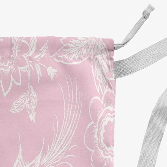 Simply Daisy Traditional Bird Floral 18 x 29 inch Pink Laundry Bag