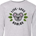 thumbnail image 4 of Inktastic Live Love Koalas Long Sleeve Youth T-Shirt, 4 of 5