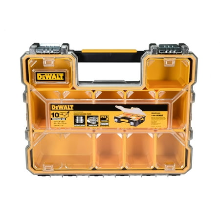 DeWalt 17.5 in. L x 14 in. W x 4.5 in. H Storage Organizer Plastic 10 section Yellow