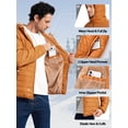 thumbnail image 5 of Weilanxin Men's Puffer Jacket Hooded Sherpa Lined Water Resistant Windproof Insulated Jacket Warm Winter Puffy Coat, 5 of 11