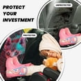 thumbnail image 4 of Easygdp Psychedelic Hairless Cat Car Kick Mat Seat Cover 2 Pcs Anti-Kick Pockets Storage Mat Back Seat Cover Car Seat Protector, 4 of 8