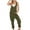 Army Green#womens plus size jumpsuits, variant on Women's Plain Cargo Jumpsuit Adjustable Straps Bib Casual Romper Cuffed Loose Oversized Outfits with Pockets White,M