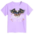 thumbnail image 5 of mgoYE Girls Boy's 250 Years America Anniversary 250th Independence Day Vintage O-Neck T-Shirt 250th Anniversary Flag Tee(Purple,7-8 Years), 5 of 5