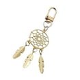 thumbnail image 2 of Llavero de plumas, llavero de moda con decoración de la suerte, llavero con dijes para hacer tú mismo. Dorado, 2 of 7