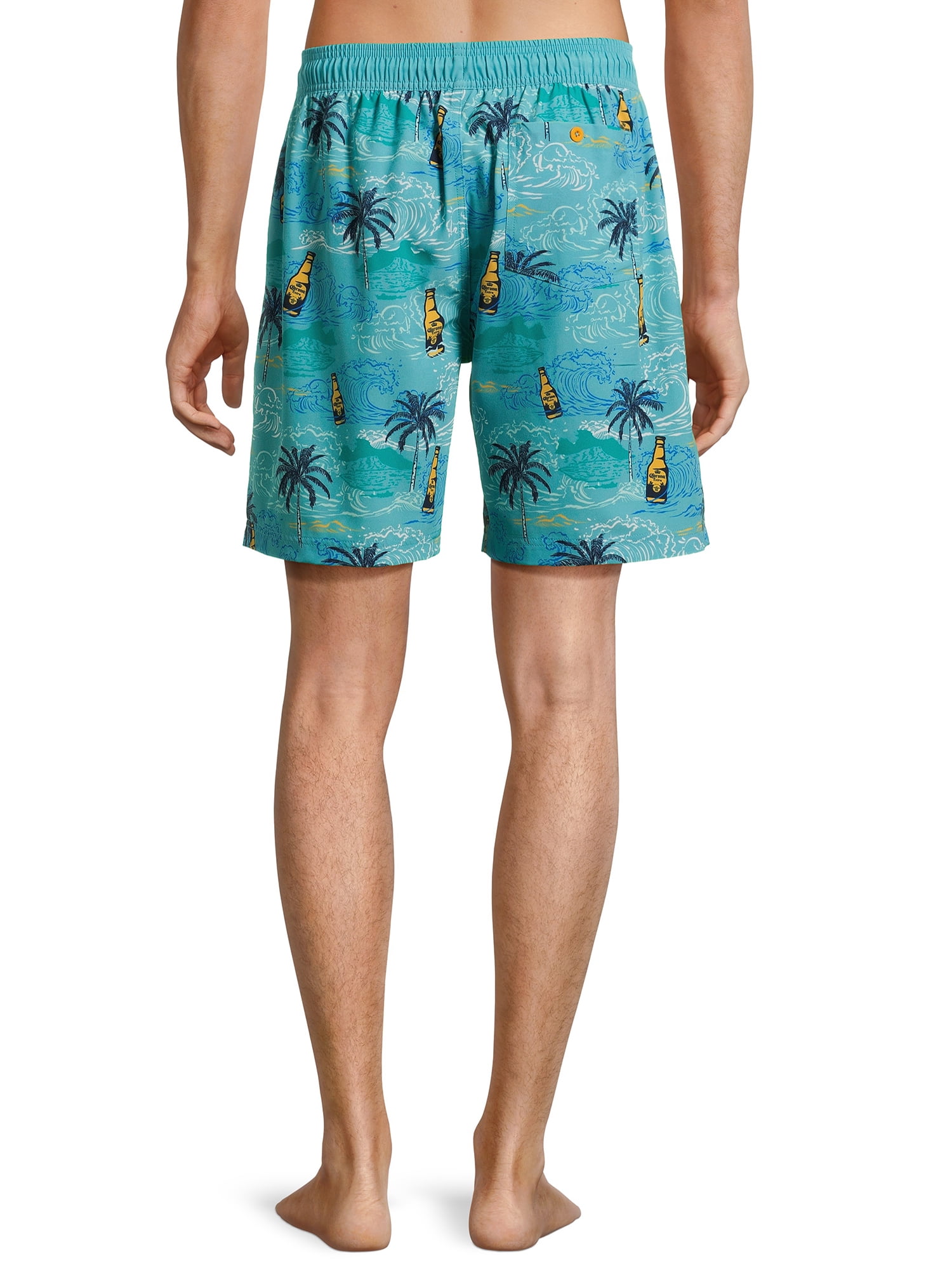 Corona Beer Men's & Big Men's Board Shorts Swim Trunks, 7.5" Inseam, Sizes S-3XL