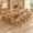 Oak, variant on Advwin 23.6" to 118.1" Extendable Dining Table for 2-12 People, Modern Folding Table with Fluted Glass Storage Cabinet, LED Lights & Power Outlet, Space-Saving Table for Parties & Gatherings, Oak