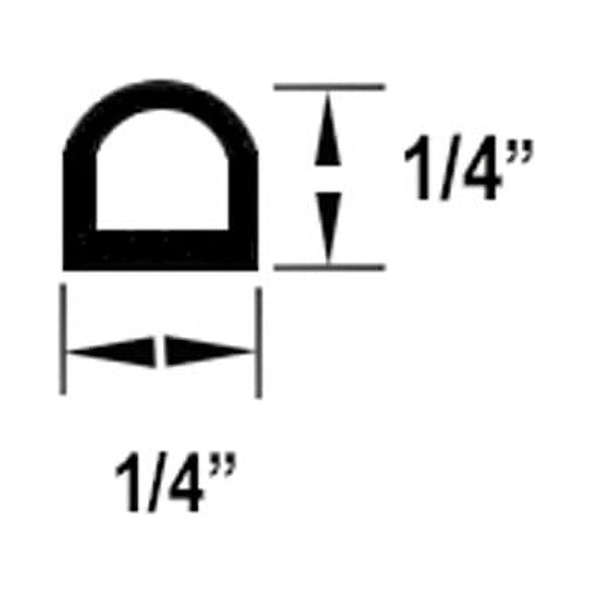 Gordon Glass® Clear Vinyl Bulb-Seal with Pre-applied Tape for Frameless Shower Doors, 1/4" Gap - 73" long