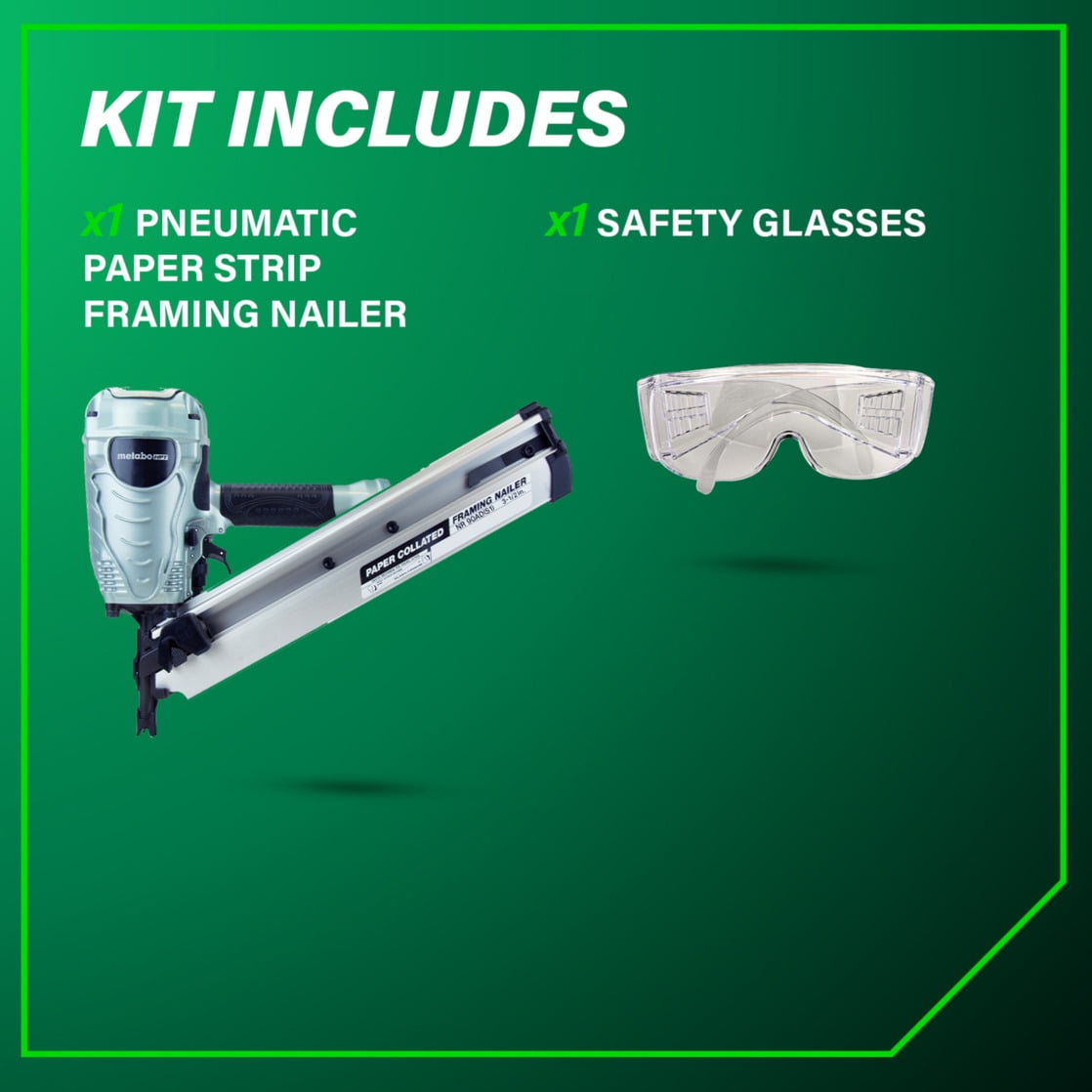 Metabo HPT Pneumatic Framing Nailer, 3-1/2-In, NR90ADS1