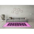 thumbnail image 3 of Ahgly Company Indoor Square Oriental Pink Traditional Area Rugs, 5' Square, 3 of 4