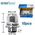 thumbnail image 7 of Detroit Axle - 12x1.25 Wheel Lug Nuts for Nissan Altima Maxima Murano Pathfinder Infiniti QX60 JX35 Chrome Wheel Lug Nuts Replacement - 20pc, 7 of 7