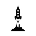 thumbnail image 2 of Vinyl Wall Art Decal - Little Rocket Ship - 6" x 3" - Cool Decor For Light Switch Window Mirror Luggage Car Bumper Laptop Computer Home Bedroom Living Room Nursery Playroom Designs, 2 of 4