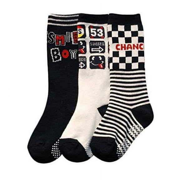 Lovely Annie Unisex Baby 3 Pairs Pack Cotton Crew Socks Size 0Y-2YSquare