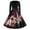Red #020, variant on Women's Halloween Dress Castle Hepburn Long Sleeve Fashion Swing Dress Skeleton Printed V-Neck Vintage Tea Length Dress with Belt 3XL