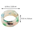 thumbnail image 5 of 4 anillos de resina sencillos y modernos para dedo, decoración unisex, regalo de joyería, 5 of 5