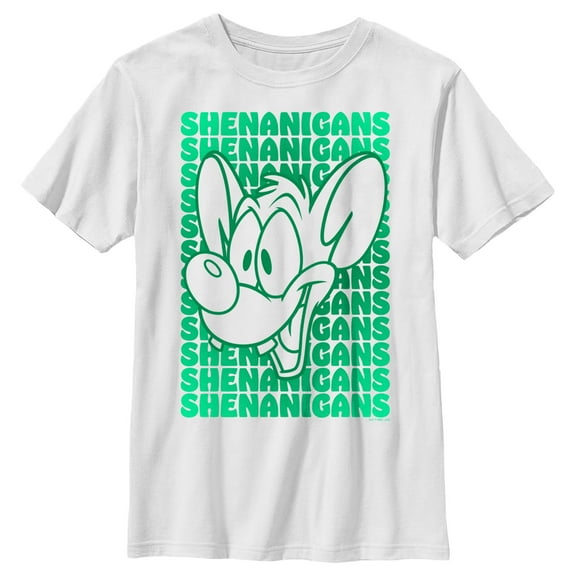 Boy's Pinky and the Brain Pinky Shenanigans  Graphic Tee White Medium