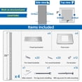 thumbnail image 2 of Muzata 4Pack Level drilled Cable Railing Post 36"x2"x2" Fixed top Level Line Post Top Mount Brushed Stainless Steel Wood Concrete Level Deck PS02 LH4S, 2 of 5