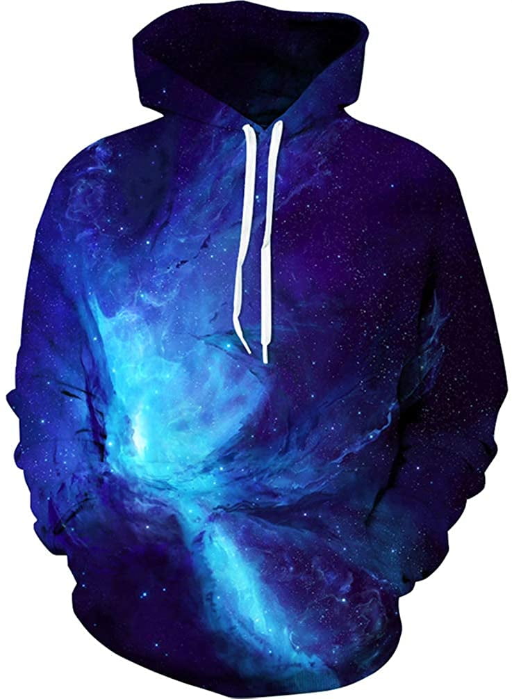 Unisex Hoodies 3D Print Galaxy Pullover Hooded Sweatshirt Hoodies with Big  Pockets - Walmart.com