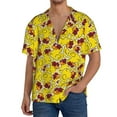 thumbnail image 3 of Balery Duck with Star Sunglasses Men's Casual Button Down Shirt Short Sleeve Textured Summer Cuban Beach Shirts-4X-Large, 3 of 7