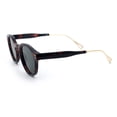 thumbnail image 4 of Round P3 Sunglasses Keyhole Bridge Metal Arms Classic Retro UV400 Tortoise Frame - Green Lens, 4 of 6