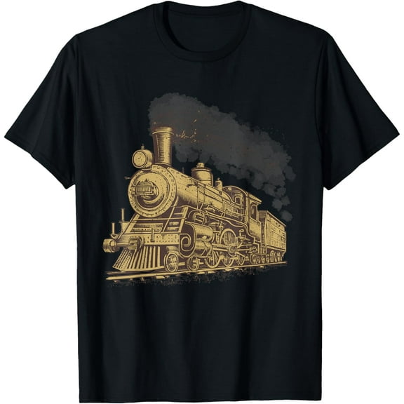 Cool Steam Train Art For Men Women Locomotive Train Lover T-Shirt