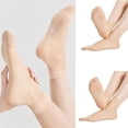 thumbnail image 2 of 5 Pairs Women Thin Sheer Short Ankle Nylon Socks with Antislip Gripper Bottom, 2 of 20