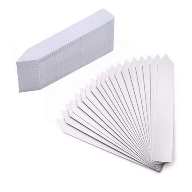 Matsuzay 100 pack/lote etiquetas de estaca blancas para vivero, palos con nombres de plantas resistentes a la intemperie y ecológicos Jardín y Patio