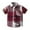 Red, variant on Kaemgyyd 3 M-14 T Boy's Toddler Button down Shirt Infant Newborn Summer Clothes Casual Short Sleeve Plaid Collar Pockets Cotton Tops
