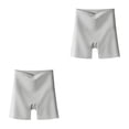 thumbnail image 3 of Guardurnaity Pantalones de seguridad de seda sin costuras de cintura alta 2 en 1 para mujer, medias transpirables, bragas de realce de verano, ropa Gris L(100-120 kg) 2Conjunto, 3 of 6