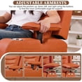 thumbnail image 6 of Holaki Power Recliner Chair, 270° Swivel Recliner with Heat & Lumbar Support, Modern PU Leather Rocker Recliner Nursery Chair with Smart Cup Holder & Adjustable Armrests for Nursing, Orange, 6 of 11
