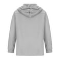 thumbnail image 4 of hopeusince Men's Hooded Cardigan Sweater Long Sleeve Button Up Slim Fit Winter Warm Outwear Overcoat with Pockets Gray M, 4 of 7