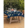 thumbnail image 2 of Outdoor Tablecloth with Umbrella Hole and Zipper, Blue Dinosaur Rectangle Table Cloth 52x70 Inch Waterproof Tablecloth, Vintage Letters Farm Animals Picnic Table Cover for Patio Camping, 2 of 7